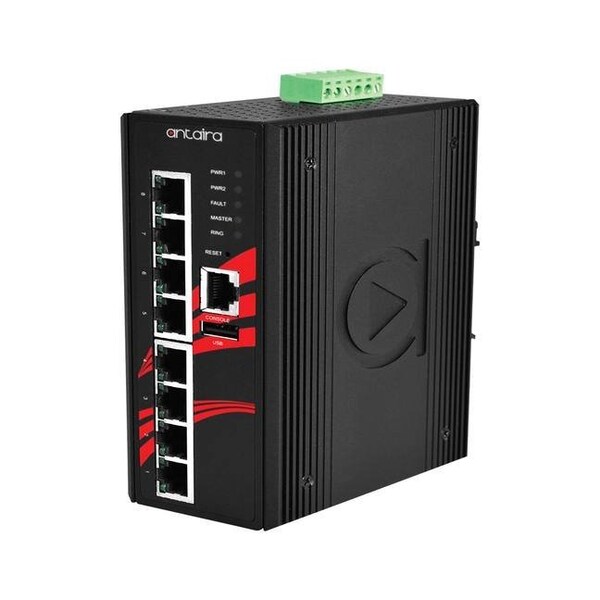 8-Port Industrial Light Layer 3 Managed Ethernet Switch, w/8-10/100Tx Ports, EOT -4075C